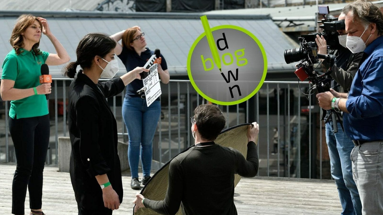Dunia beim Hey-TenneT-Dreh in Berlin
